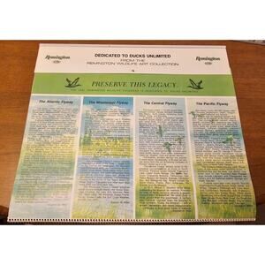 1982 Vintage Remington Dupont Calendar Wildlife and Hunting Memorabilia